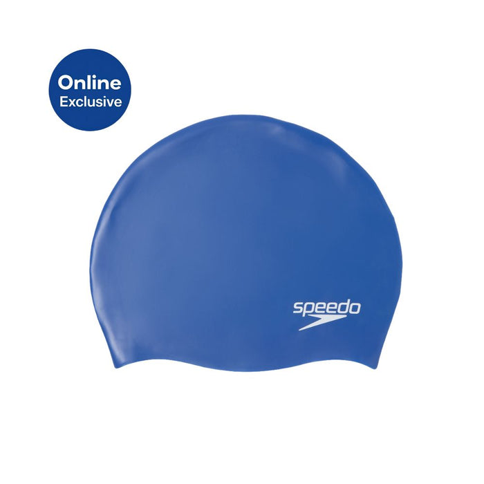 SPEEDO PLAIN MOULDED SILICONE JUNIOR SWIMCAP-One Size-ROYAL-[custom.seasonyearcode]-Speedo Malaysia Online