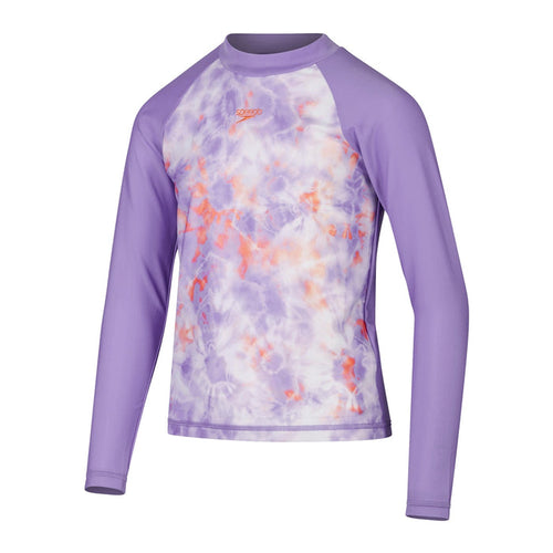 SPEEDO PRINTED LONG SLEEVE RASH TOP - JUNIOR FEMALE (*top only)