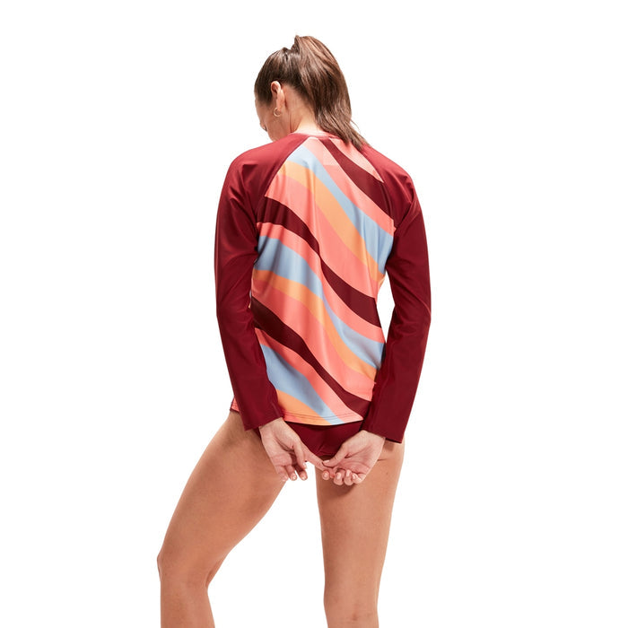 SPEEDO PRINTED LONG SLEEVE SWIM TEE