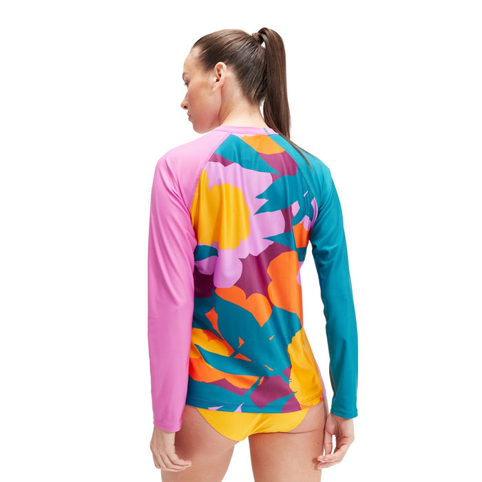 SPEEDO PRINTED LONG SLEEVE SWIM TEE