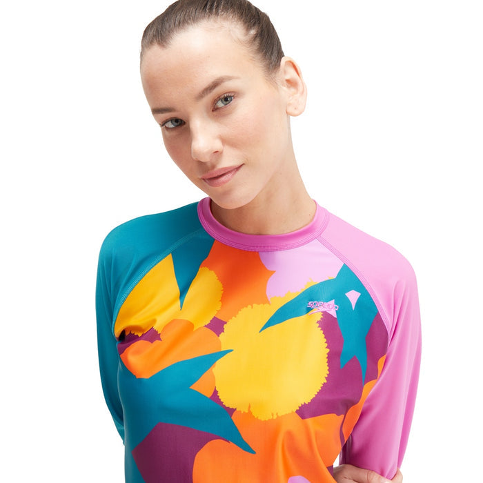 SPEEDO PRINTED LONG SLEEVE SWIM TEE