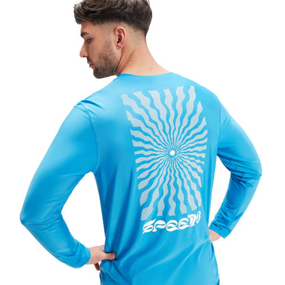 SPEEDO PRINTED LONG SLEEVE SWIM TEE(*top only)