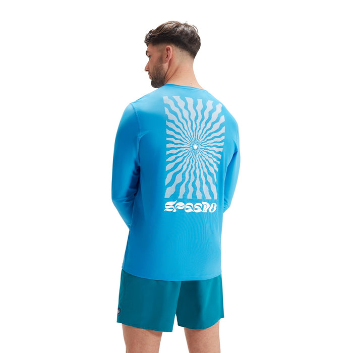 SPEEDO PRINTED LONG SLEEVE SWIM TEE(*top only)