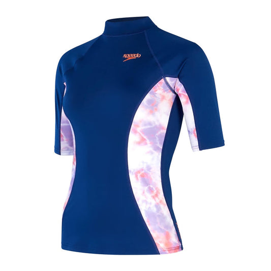 SPEEDO PRINTED SHORT SLEEVE RASH TOP (*top only)