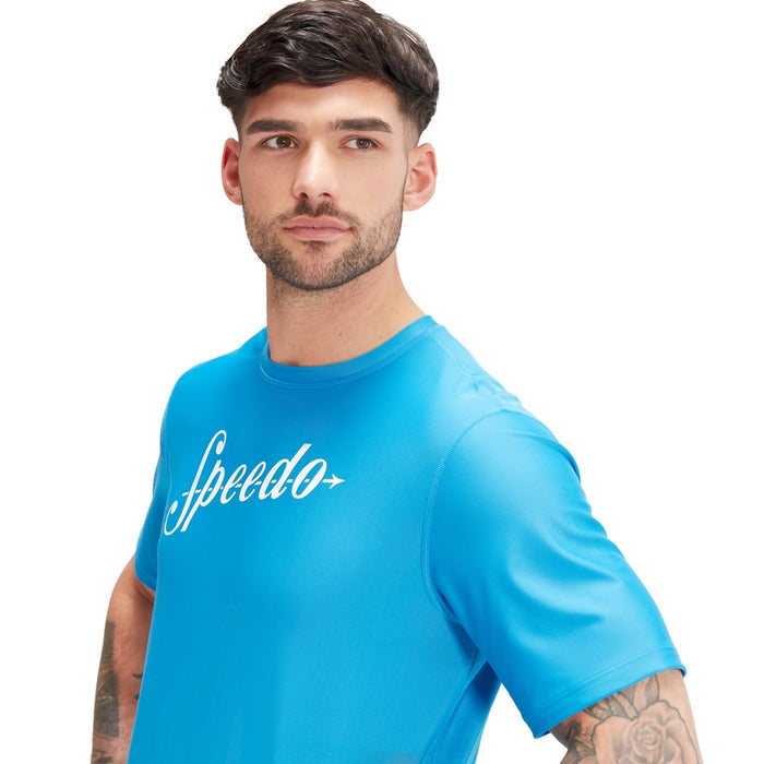 SPEEDO PRINTED SHORT SLEEVE SWIM TEE(*top only)