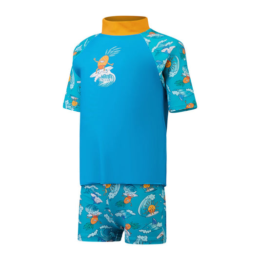 SPEEDO SHORT SLEEVE PRINTED RASHTOP SET - TOTS BOY