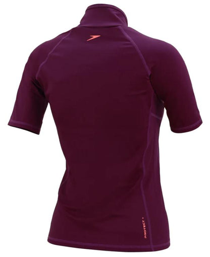 SPEEDO WOMENS ESSENTIAL SHORT SLEEVE BREATHABLE WATER ACTIVITY TOP