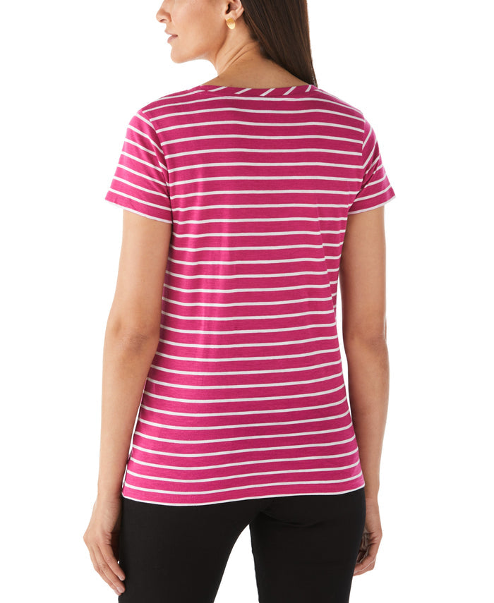 Stripe Slub Tee (Cosmo Pink)