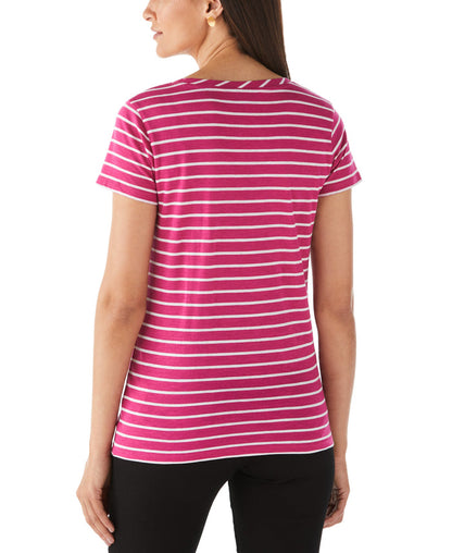 Stripe Slub Tee (Cosmo Pink)