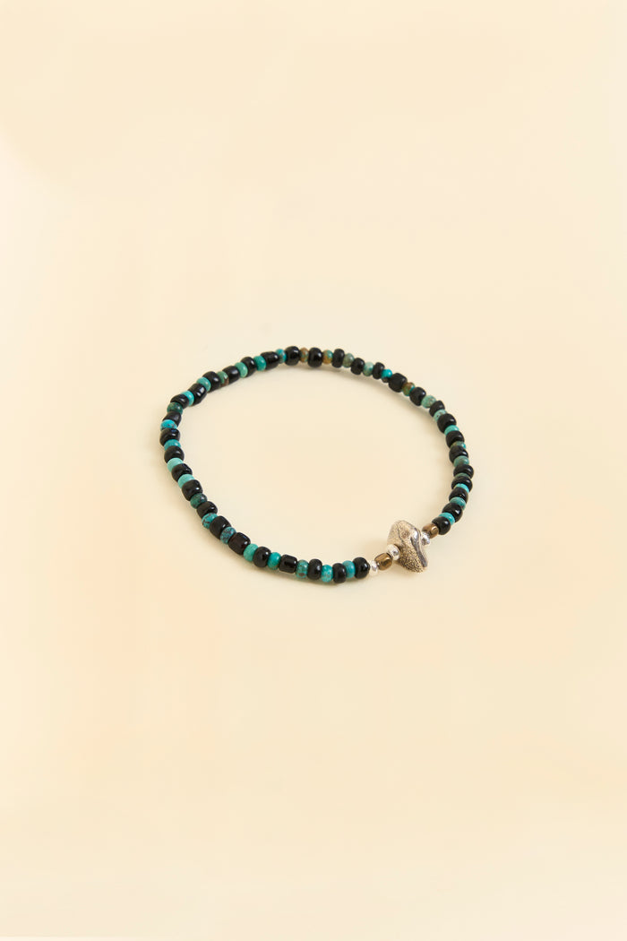 Sunku Antique Beads Bracelet - Black/Turquoise