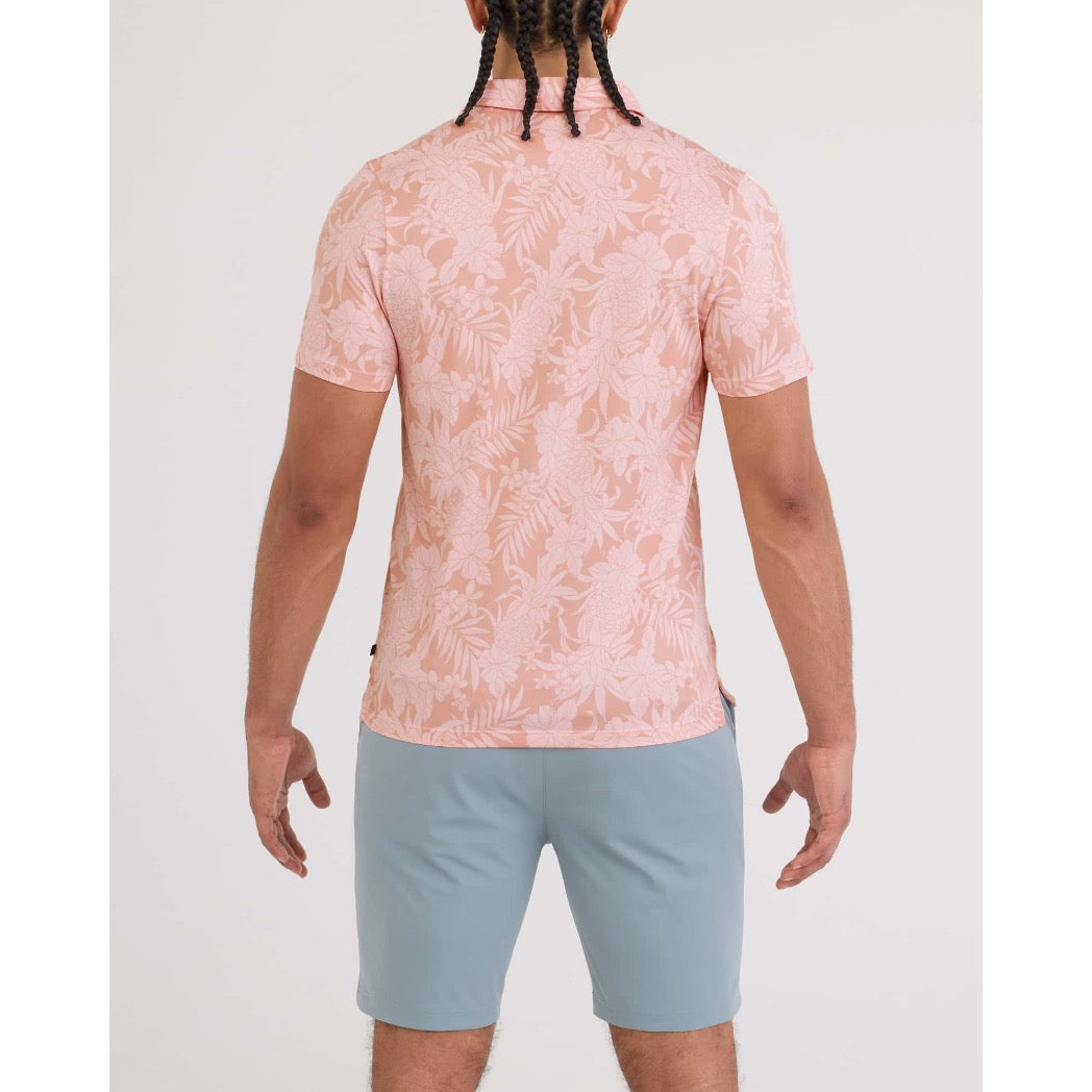 SAXX - DROPTEMP DRY POLO | Pineapple Tonal Light Coral
