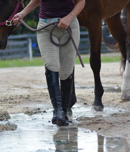 The Original Boot Jacket patented equestrian boot cover close-up