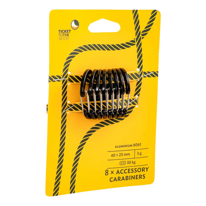 Aluminium Accessory Carabiners x8