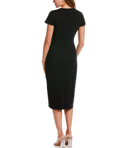 Twist Midi Dress (Black)