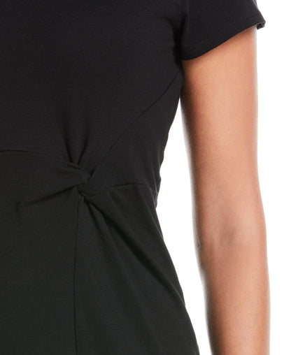Twist Midi Dress (Black)