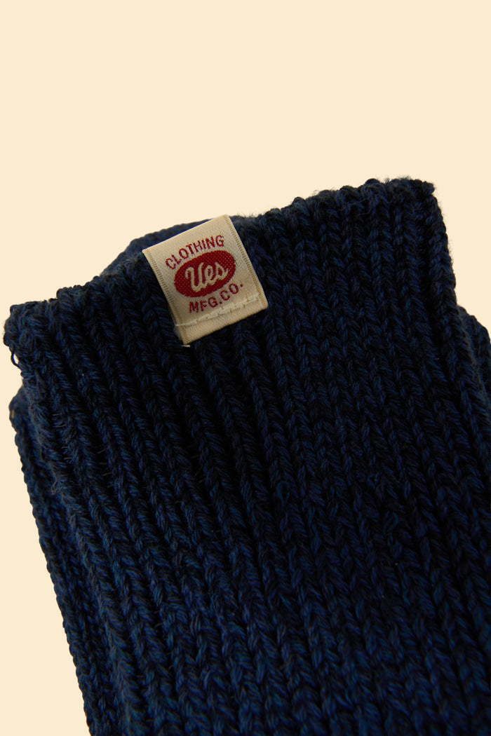 UES Melange Crew Length Socks - Navy