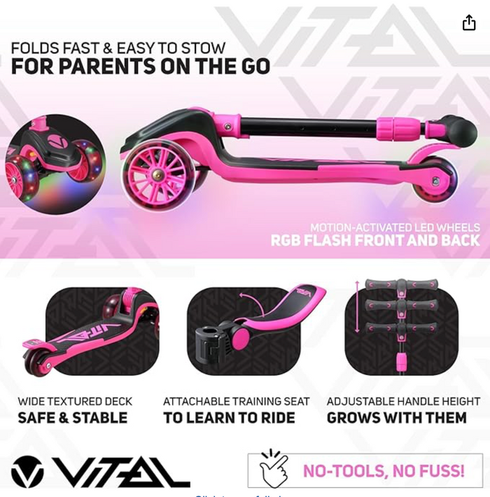 VITAL TYKE SCOOTER- PINK - SPECIAL OFFER