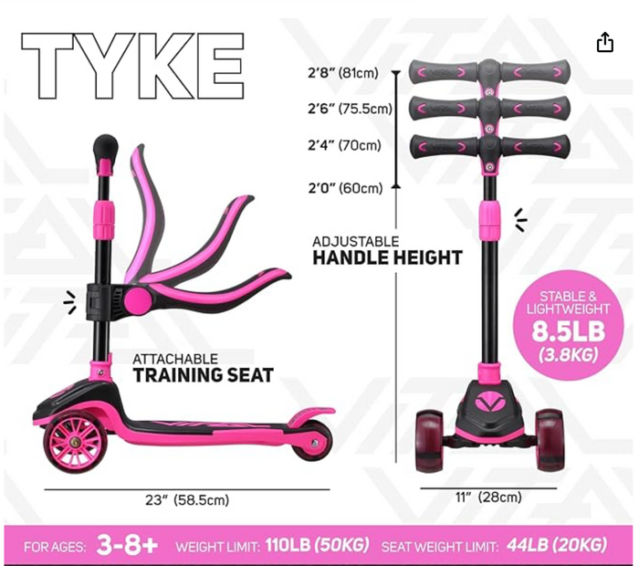VITAL TYKE SCOOTER- PINK - SPECIAL OFFER