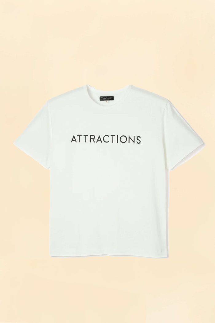 Wearmasters Lot.791 ATTRACTIONS Logo Tee -White