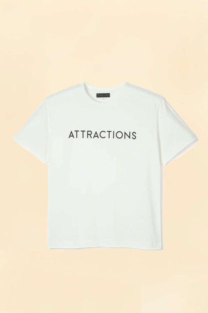 Wearmasters Lot.791 ATTRACTIONS Logo Tee -White