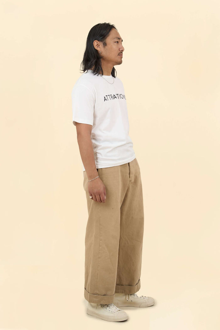 Wearmasters Lot.791 ATTRACTIONS Logo Tee -White