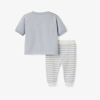 Whale Short Sleeve Sweater & Pant Set