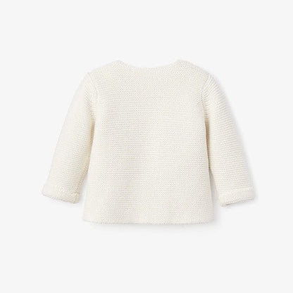 Whisper White Sofia + Finn Knit Baby Cardigan
